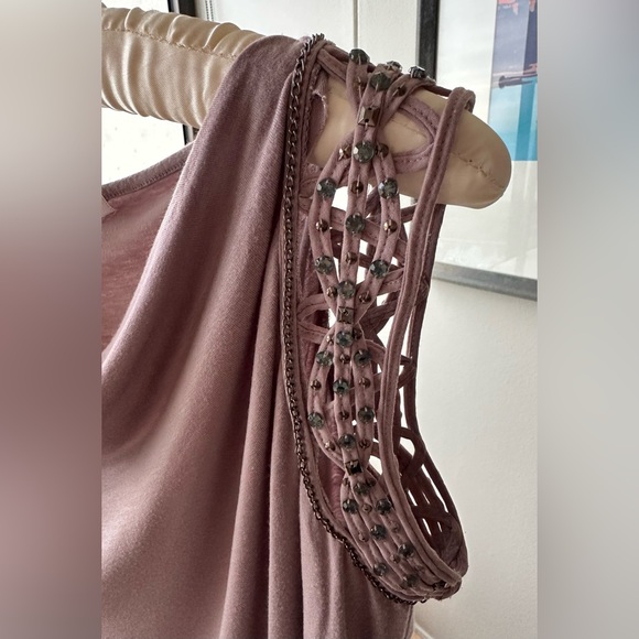 Kenar Mauve Sleeveless Blouse with Cowl Neck - size M - Picture 2 of 4